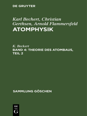 cover image of Theorie des Atombaus, Teil 2